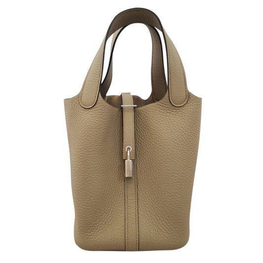 エルメス  HERMES  ピコタンロックPM  トリヨン  ベージュマルファ  W刻印  SV金具