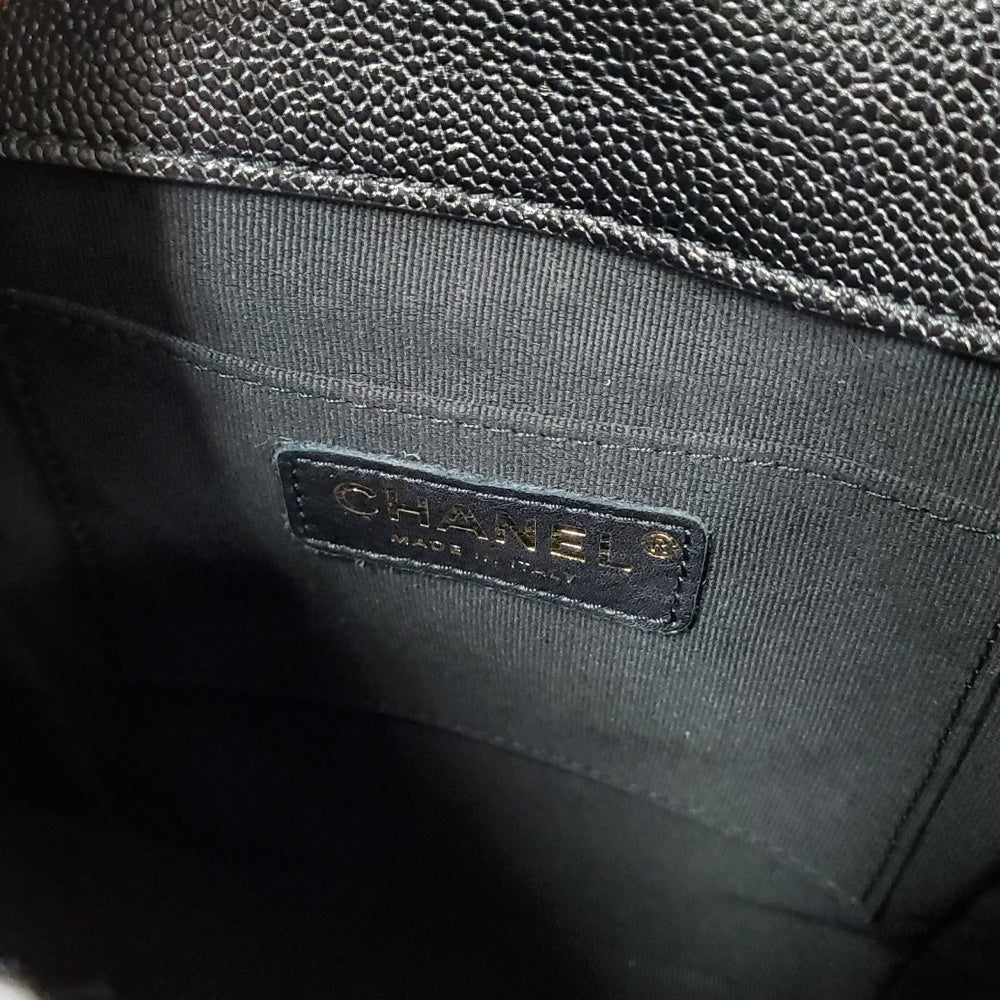 シャネル  CHANEL  キャビアスキン  マトラッセ  ココマーク  バックパック  リュックサック  ブラック  AS3787/AT240115