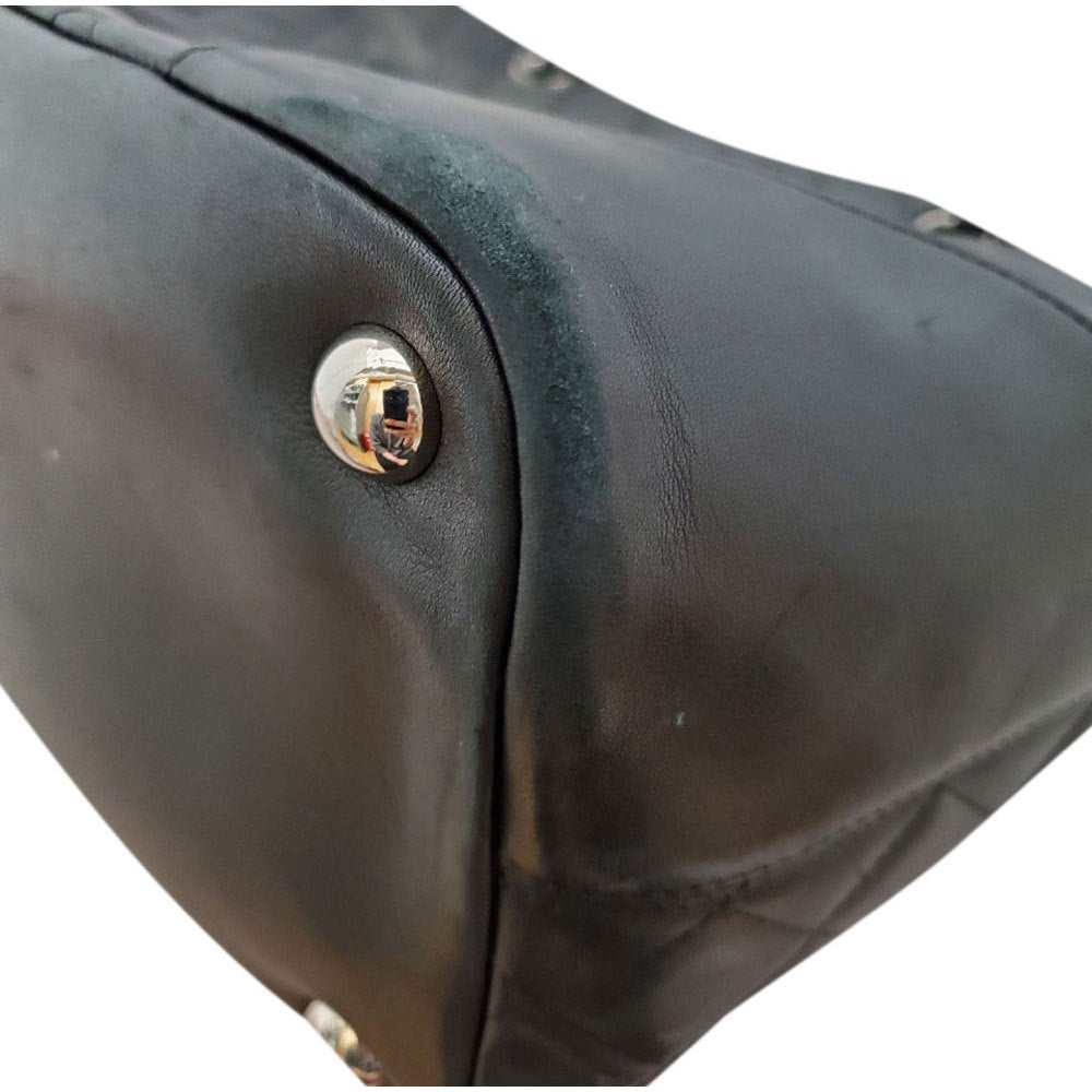 シャネル  CHANEL  ブラック ラムスキン  ラージトートバッグ  A25169/MA2408012