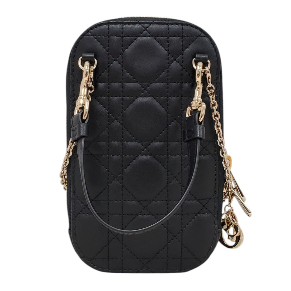 クリスチャン  ディオール  Christian  Dior  ラムスキン  レディディオール  フォンフォルダー  ブラック/MA2602015