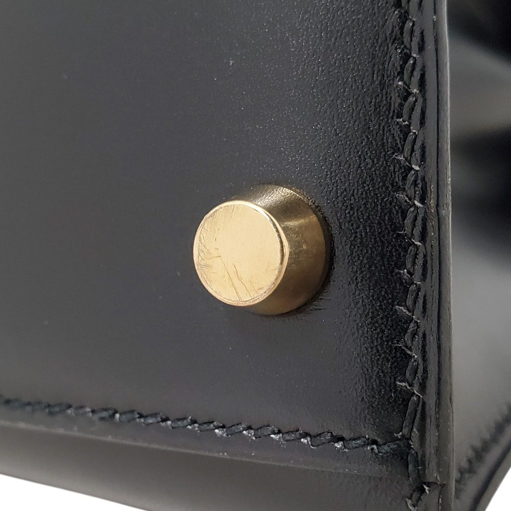 エルメス  HERMES  ケリー32  ボックスカーフ  ノワール  外縫い  G金具  〇A刻印/MA2402002