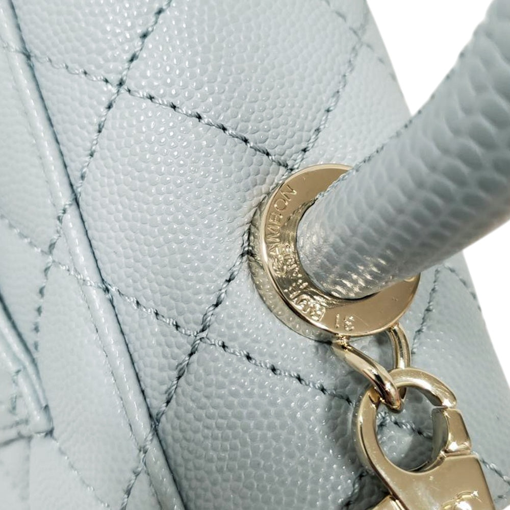 シャネル  CHANEL ココハンドルXXS グレー キャビアスキン  ショルダーバッグ/PW26055
