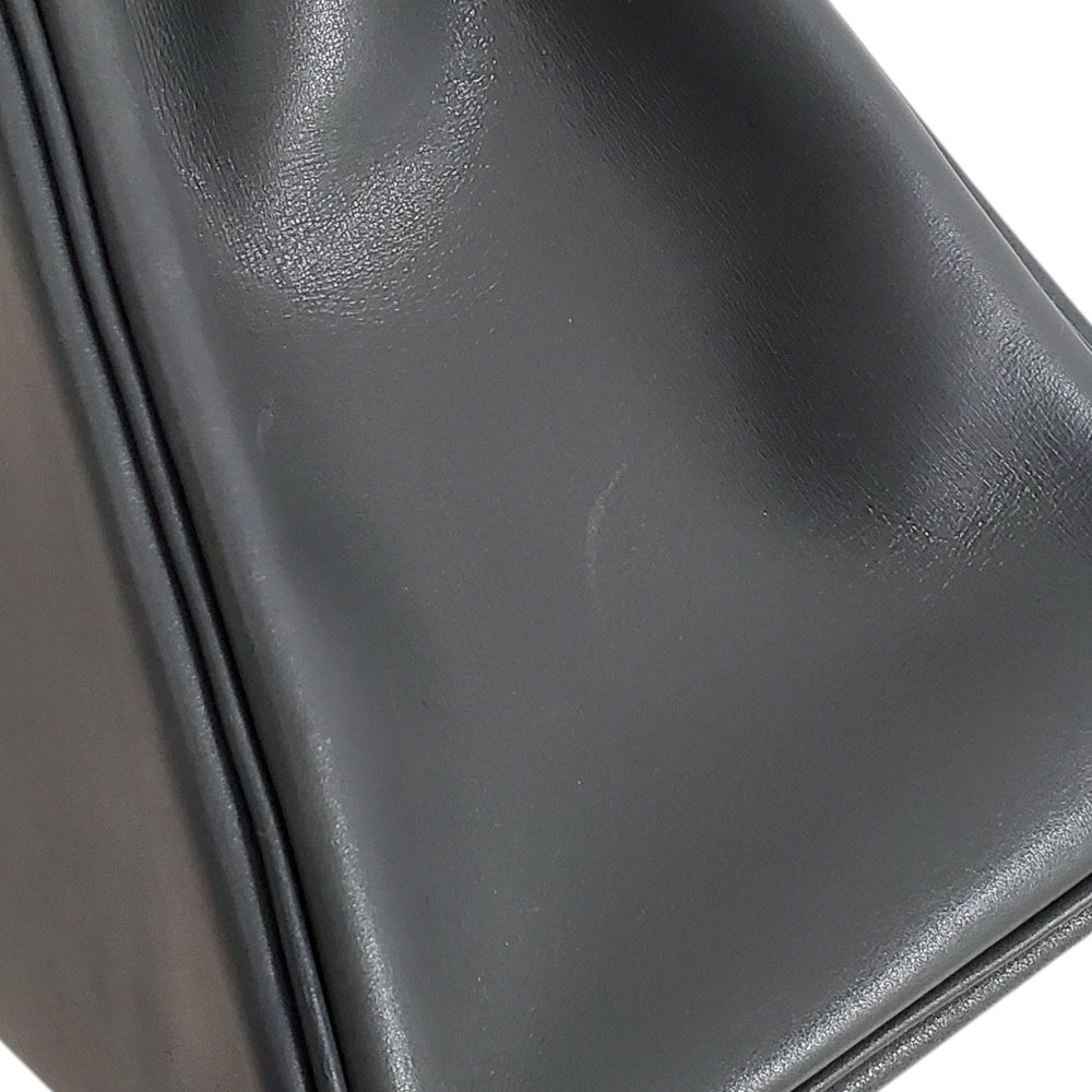 エルメス  HERMES  ケリー28  ボックスカーフ  グレー  G金具/PW25007