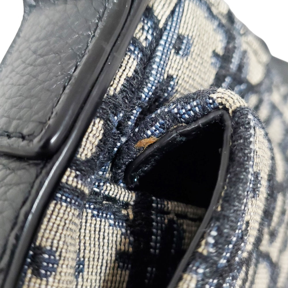 ディオール  DIOR  オブリーク  サドル  ミニソフトバッグ  2WAYショルダーバッグ  ネイビー/MA2505003