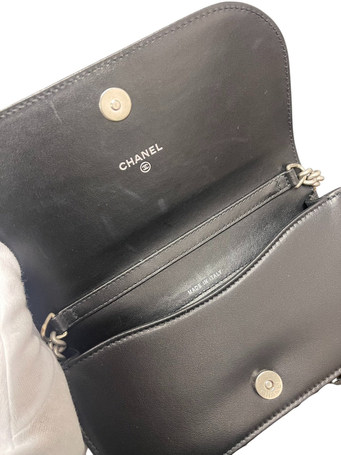 シャネル  CHANEL  キャビアスキン  ボーイシャネル  チェーンウォレット/MA2509008