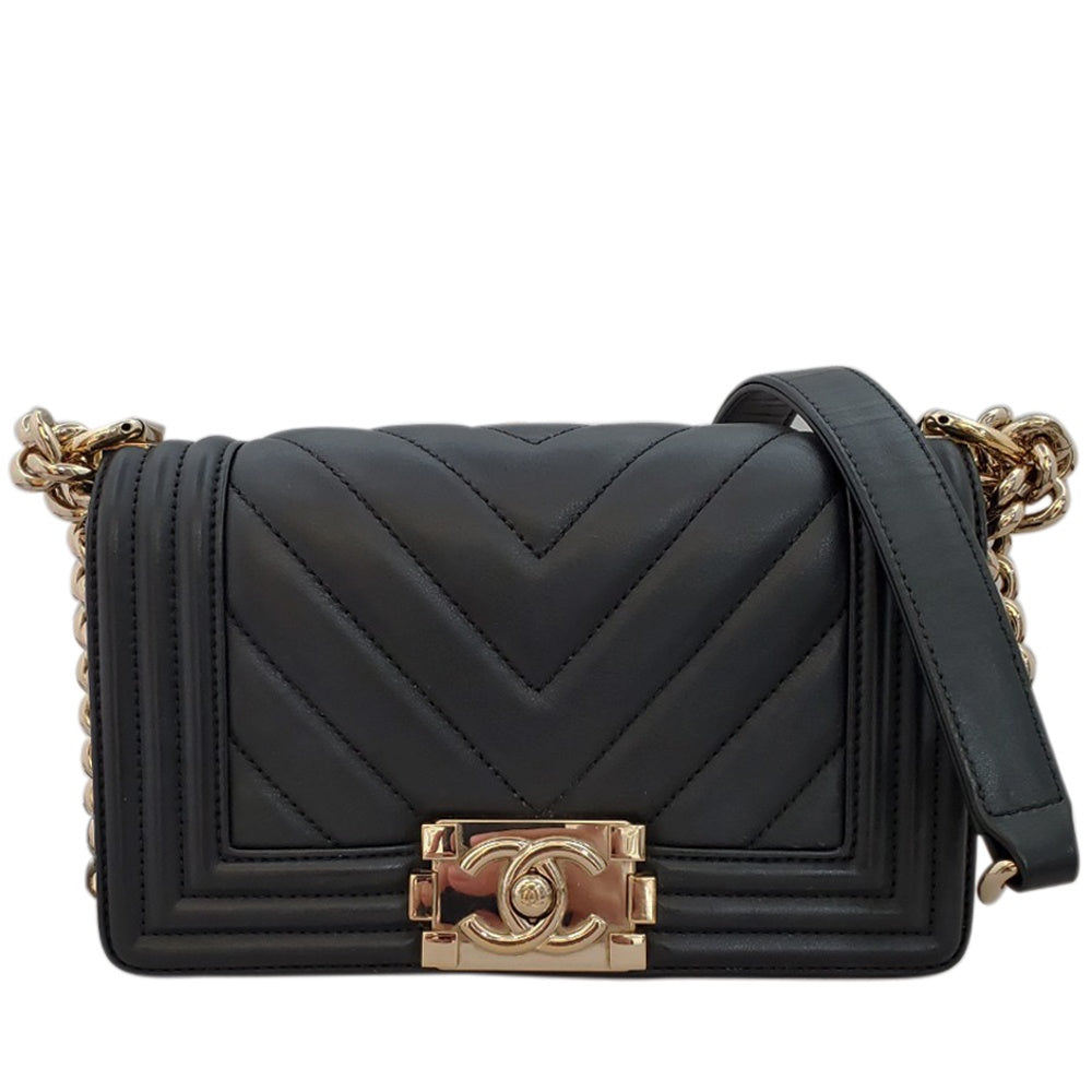 シャネル  CHANEL  ラムスキン  ボーイシャネル  CHANEL  Vステッチ  チェーンショルダー/MA2406028