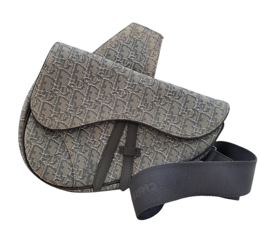 ディオール  Dior  キャンバス  トロッター    サドルバッグ  グレー/シルバー