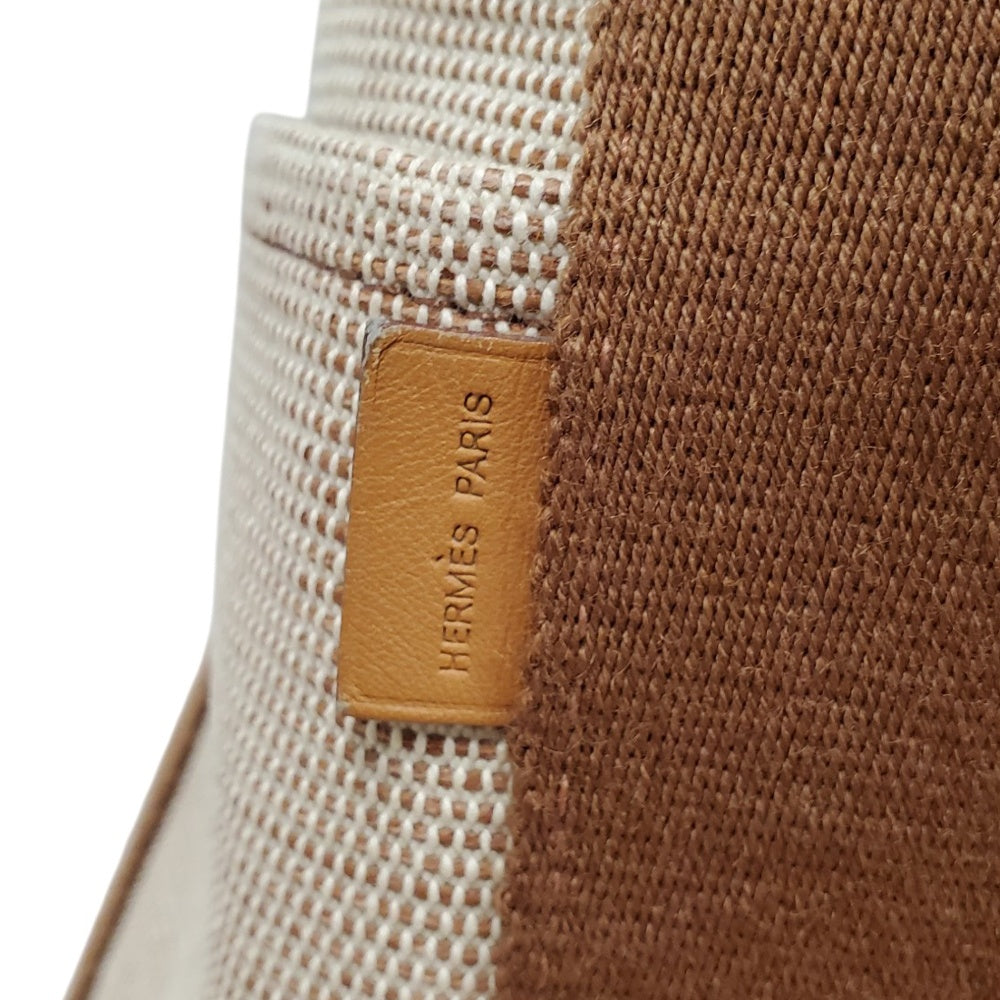 エルメス  HERMES サクソーPM キャンバス  ブラウン  SV金具/MA2607002