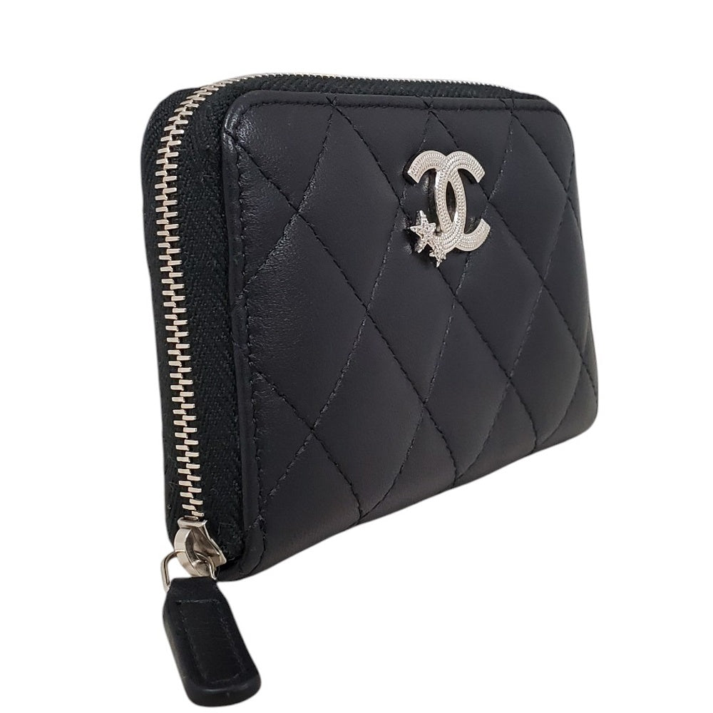シャネル CHANEL ラムスキン マトラッセ ココスター コインケース