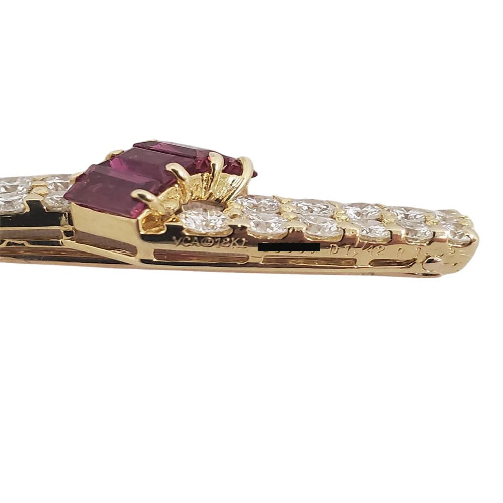 Van Cleef & Arpels   ヴァンクリーフ＆アーペル  リボンブローチ ダイヤ/ルビー/AT251229
