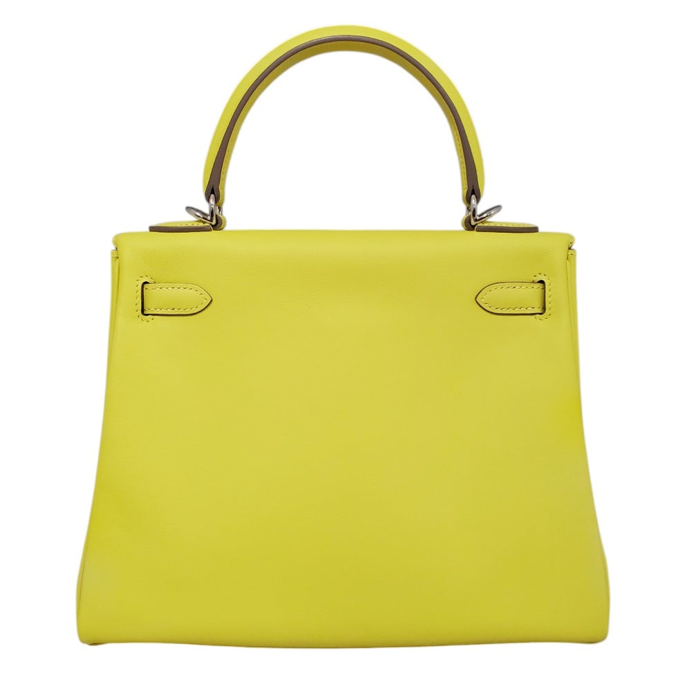 エルメス  HERMES  ケリー25  内縫い  スイフト  ライム  SV金具  U刻印/AT230549