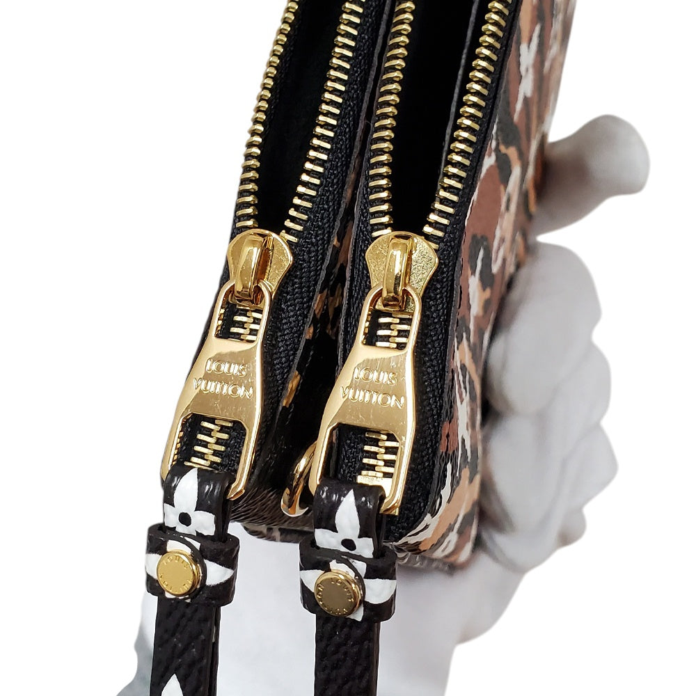【中古】ルイヴィトン  LOUIS  VUITTON  モノグラム・ジャングル  ポシェット・ドゥーブルジップ  M67874/MA2512011 ルイヴィトン LOUIS VUITTON モノグラム・ジャングル ポシェット