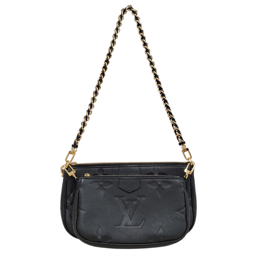 ルイヴィトン  LOUIS  VUITTON ミュルティ・ポシェット・アクセソワール M80399 ノワール モノグラム・アンプラント/MA2609002