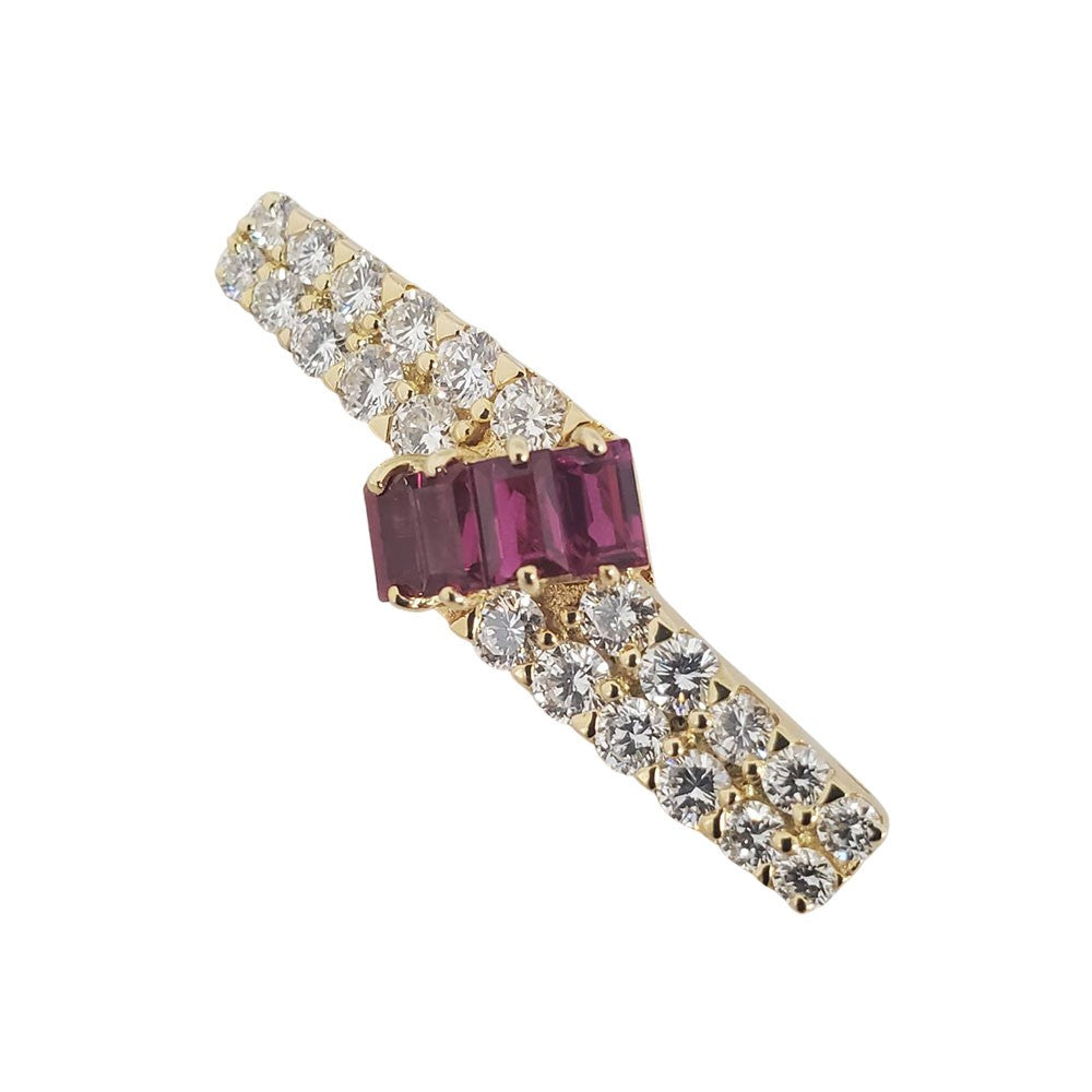 Van Cleef & Arpels   ヴァンクリーフ＆アーペル  リボンブローチ ダイヤ/ルビー/AT251229