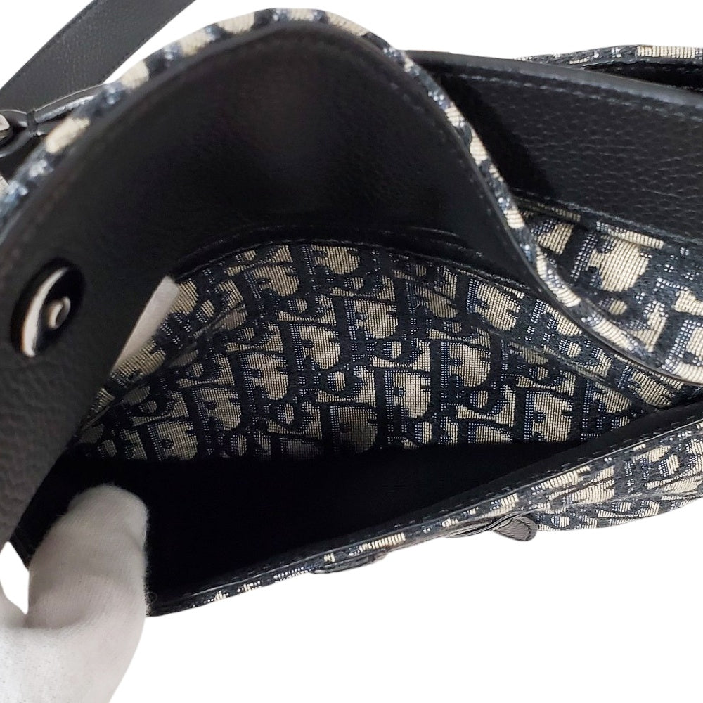 ディオール  DIOR  オブリーク  サドル  ミニソフトバッグ  2WAYショルダーバッグ  ネイビー/MA2505003