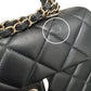 シャネル  CHANEL ブラック キャビアスキン  マトラッセ  トップハンドル  フラップ   2wayショルダーバッグ/AT260213