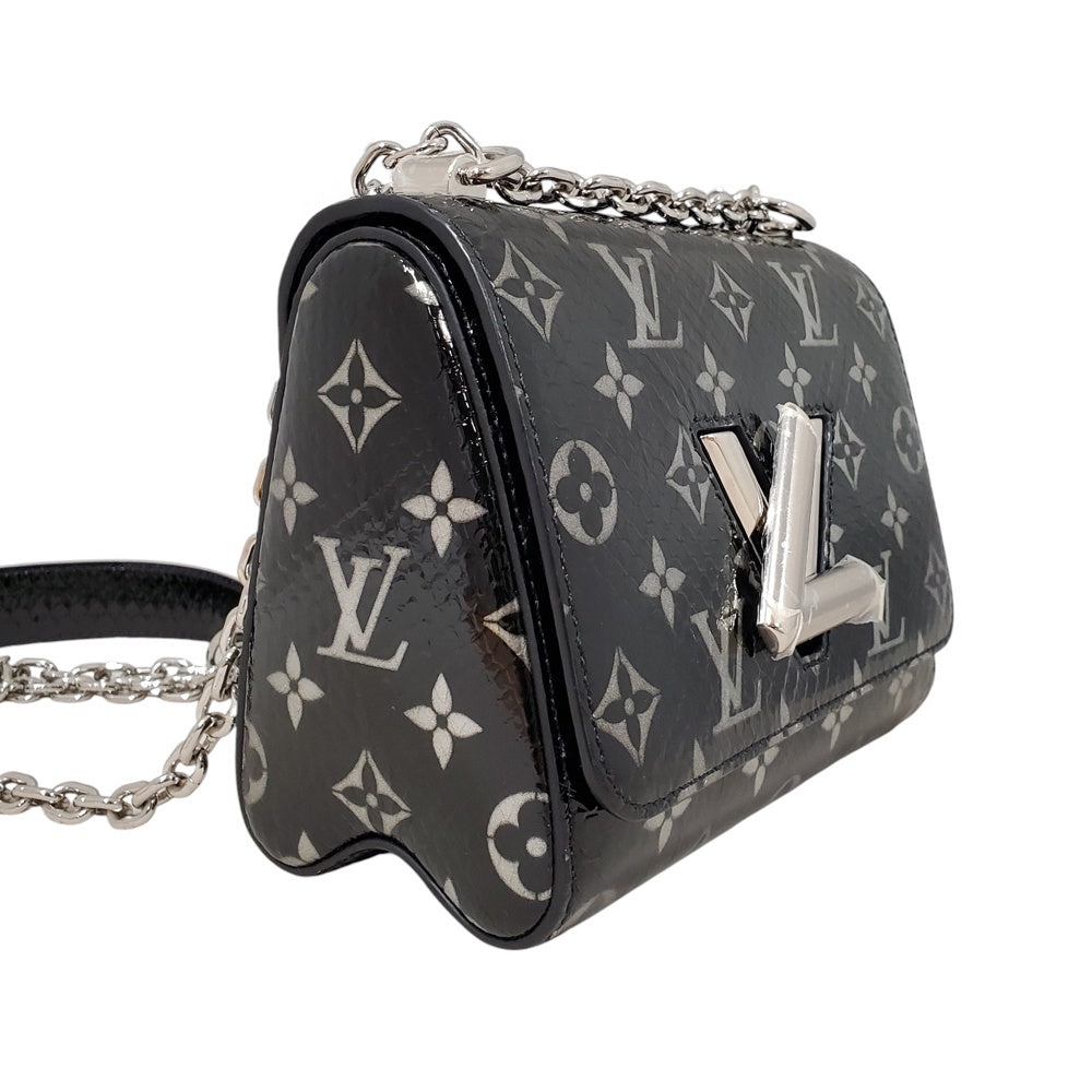 ルイヴィトン  LOUIS  VUITTON  モノグラム  パイソン  ツイストPM  N96931  エキゾチックレザー  ノワール/AT240421