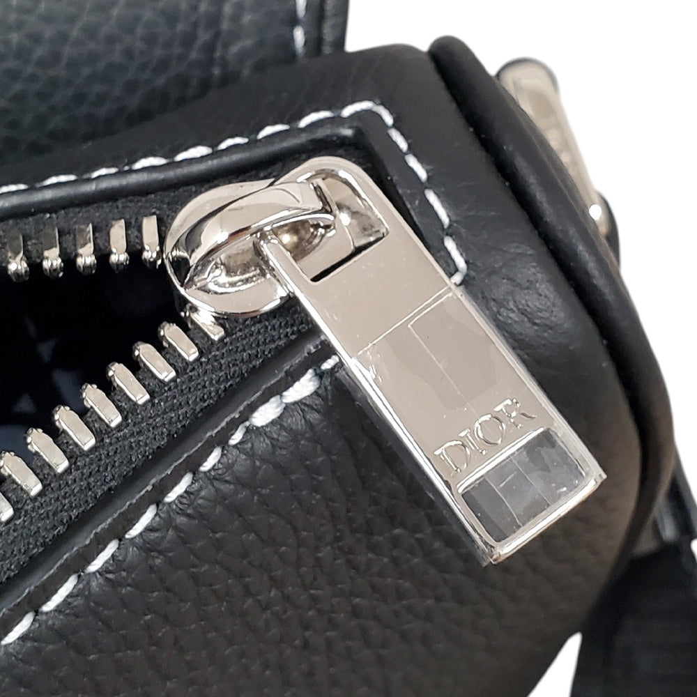 クリスチャン ディオール Christian Dior  レザー  サドルバッグ  ブラック/MA2603009