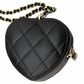 シャネル  CHANEL AP2783 ブラック ラムスキン  ハートシェイプジップ　コインケース　ネックレス