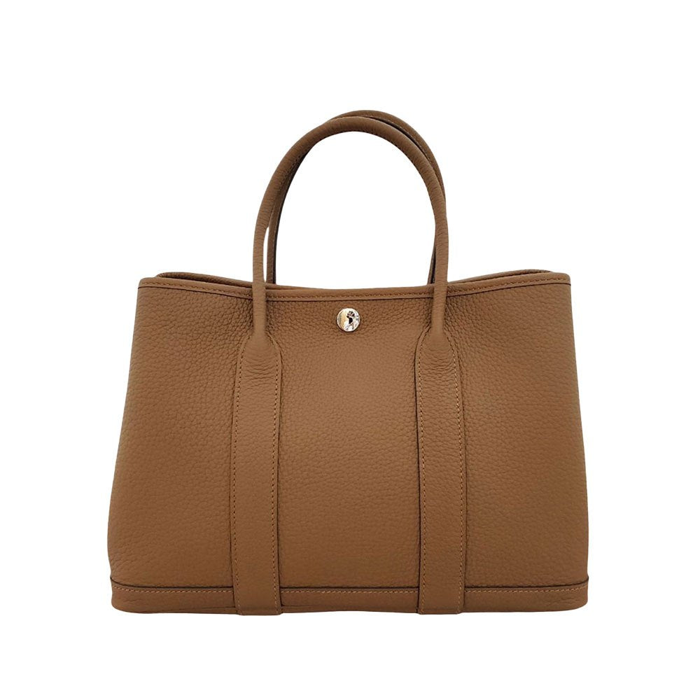 Hermes HERMES Garden Party TPM Negonda Bronze Dress W Engraved Silver Hardware