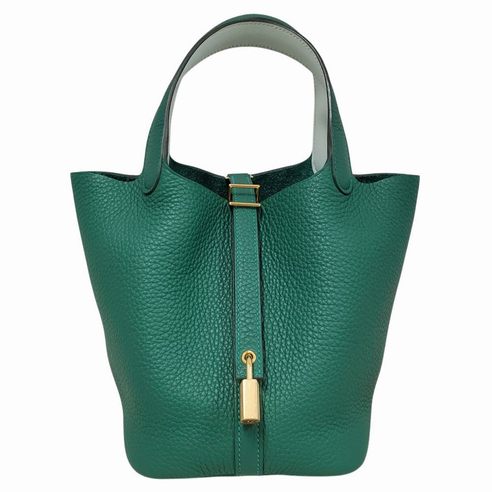 エルメス  HERMES  ピコタンロックPMエクラ トリヨン ヴェールヴェルティゴ/ヴェールペパーミント G金具 K刻印/AT2608022