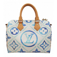 【2024SSコレクション・限定カラー】ルイ・ヴィトン LOUIS VUITTON　スピーディー・バンドリエール25　モノグラム・タイル　ラグーンブルー　ICタグ　M11264