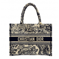 DIOR BOOK TOTE ミディアムバッグ　トワル ドゥ ジュイ リバース エンブロイダリー