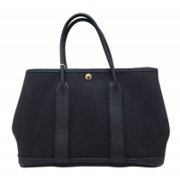 エルメス HERMES ガーデンパーティーTPM　トワルシャブロン/カーフ　ノワール　C刻印　SV金具