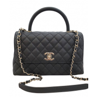 【入手困難・中古Sランク】シャネル　CHANEL　シャネル ココハンドル　キャビアスキン S 29 2WAY ショルダーバッグ 　シャンパンゴールド金具　ICタグ