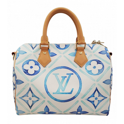 【2024SSコレクション・限定カラー】ルイ・ヴィトン LOUIS VUITTON　スピーディー・バンドリエール25　モノグラム・タイル　ラグーンブルー　ICタグ　M11264