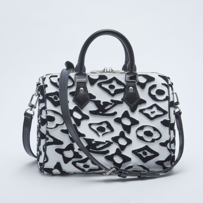 【新品】【限定品】ルイ・ヴィトン  LOUIS VUITTON  LV×UF ボストンバッグ  スピーディ25バンドリエール  ブラック/ホワイト M45563
