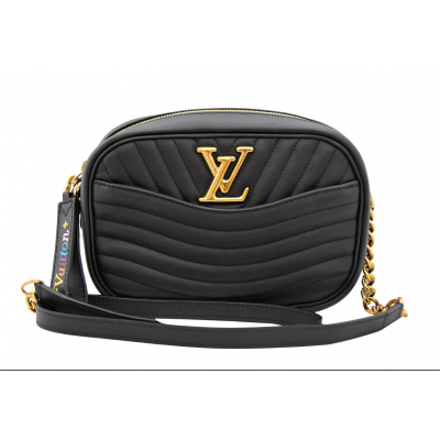 【レア商品・2019年SSコレクション】ルイヴィトン LOUIS VUITTON　カーフレザー　ノワール　ニューウェーブ・カメラバッグ