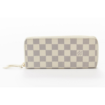 ルイ･ヴィトン  LOUIS VUITTON  長財布  ポルトフォイユクレマンス ダミエ  アズール  ベージュ  N61210