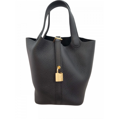 【新品】エルメス HERMES ハンドバッグ ピコタンロックPM　トリヨン　ノワール　G金具　W刻印
