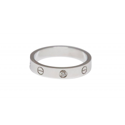 カルティエ Cartier 750WG ラブブレス ダイヤ石入り