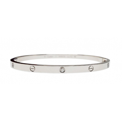 カルティエ Cartier 750WG ラブブレス  ダイヤ6石入り