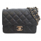 【希少品・2022SSコレクション】シャネル CHANEL ミニマトラッセ　シングルフラップ　チェーンショルダー　ラムスキン　シャンパンゴールド金具　ICタグ　A35200
