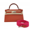 【新品・スーパーレア】エルメス HERMES ミニケリーIIショルダーバッグ　シェーブル　キュイーブル(本体)/ローズメキシコ(ショルダー)　U刻印　SV金具