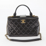 シャネル  CHANEL  2WAYチェーンショルダー  ラムスキン  ブラック