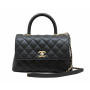 【入手困難】シャネル　CHANEL　シャネル ココハンドル  キャビアスキン  ブラック  S...