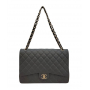 シャネル　CHANEL　グレインドシャイニーカーフスキン  クラシック　マキシ　チェーン...