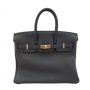 【新品・人気カラー】エルメス HERMES バーキン25　トゴ　ノワール　G金具　W刻印