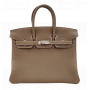 【新品・人気カラー】エルメス HERMES バーキン25　トゴ　エトープ　SV金具　W刻印