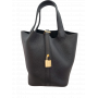【新品】エルメス HERMES ハンドバッグ ピコタンロックPM　トリヨン　ノワール　G金具...