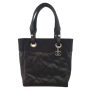 シャネル CHANEL 　パリビアリッツトートPM　コーティングキャンバス×レザー　ブラッ...